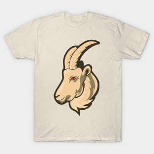 Majestic Goat Head Design T-Shirt